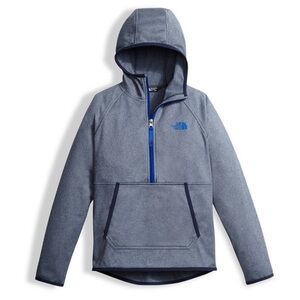 The North Face Tech Glacier 1/4 Zip Hoodie - Boys' 14/16 Heather Blue